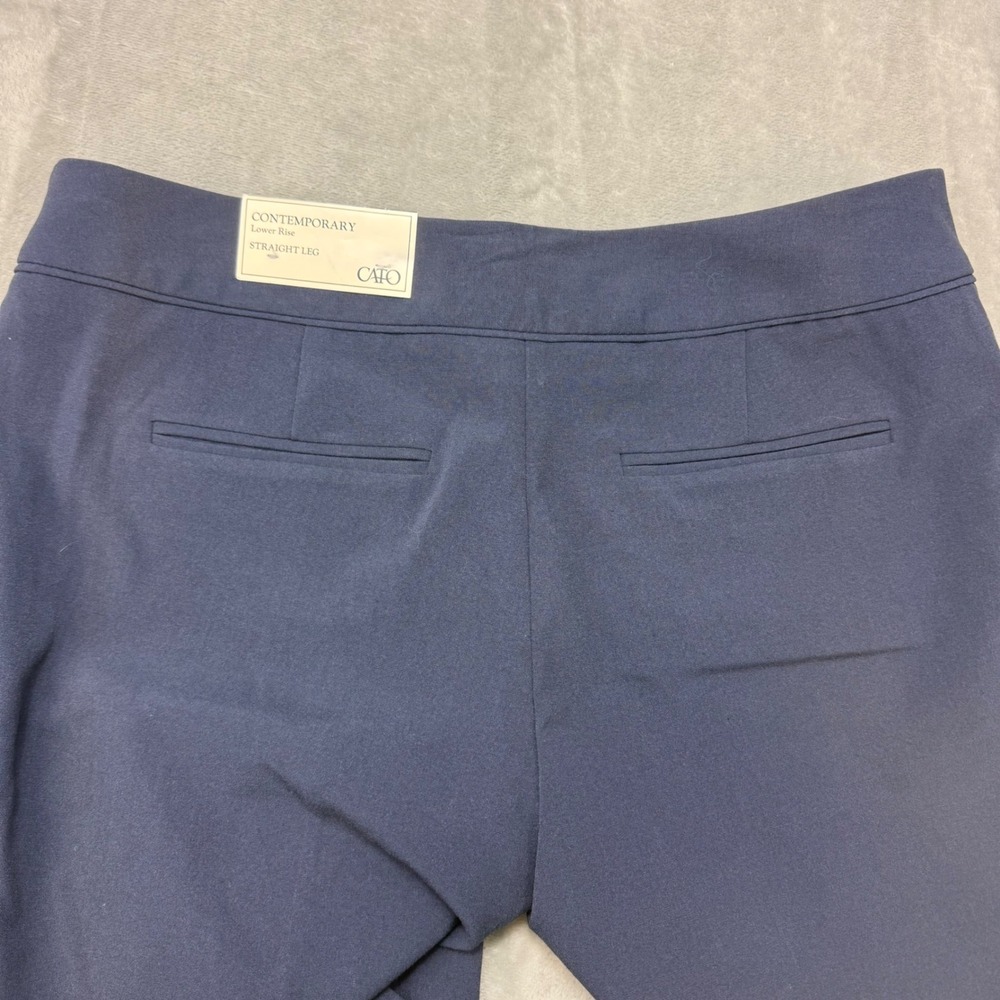 CATO Contemporary Lower Rise Straight Leg Navy Blue Women's Pants Size‎ 8 - Picture 9 of 15